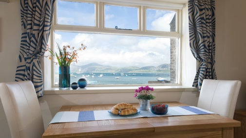 The dining area at Moryn, Morfa Nefyn, Gwynedd